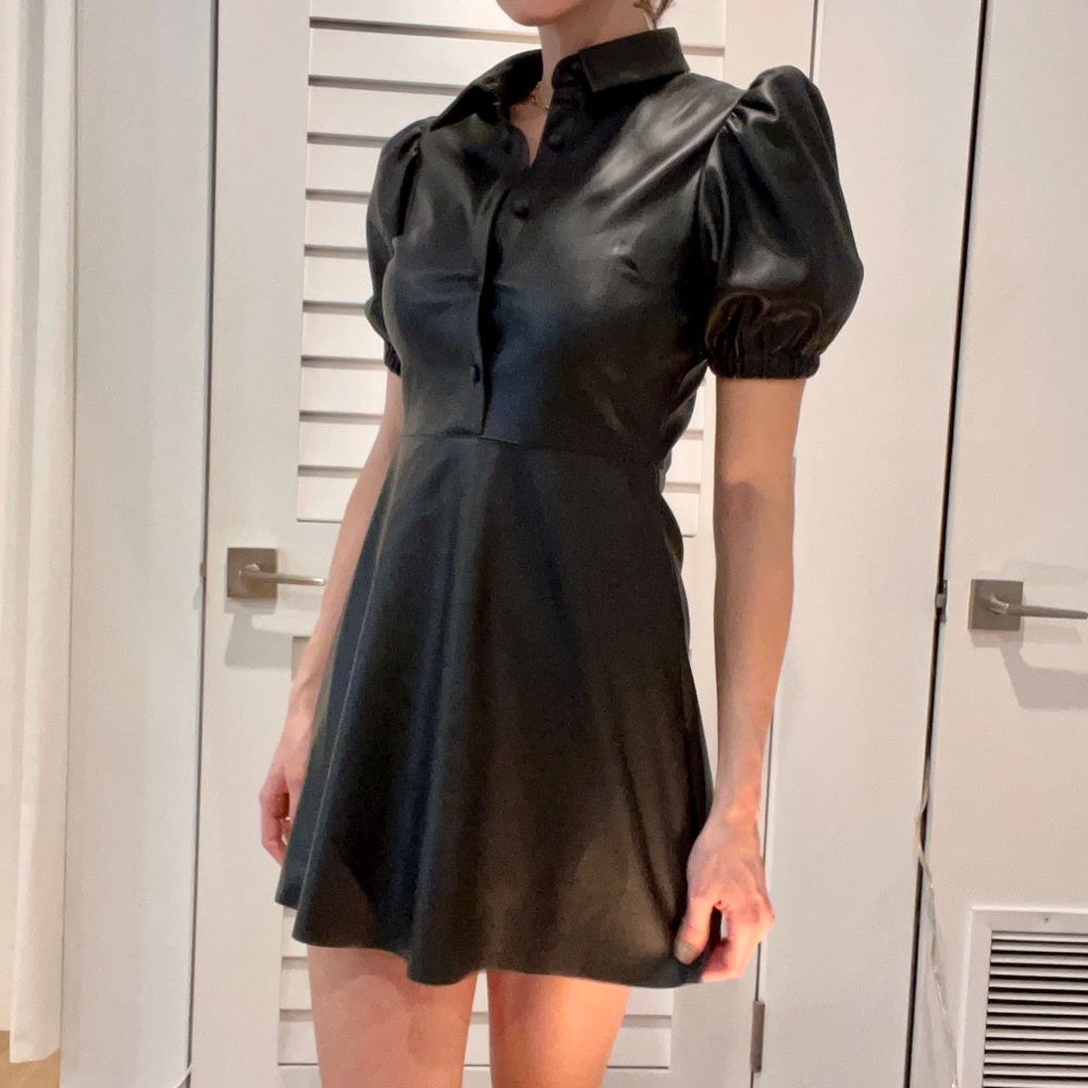 Zara Faux Leather dress